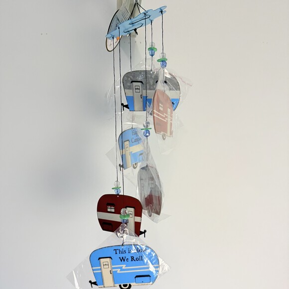 Other - NWT Sunset Vista Designs Multicolor Metal Camper Trailer Modern Wind Chime New
